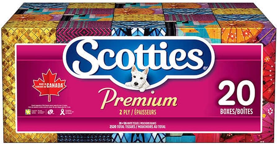Scotties Premium Facial Tissues Pack of 20