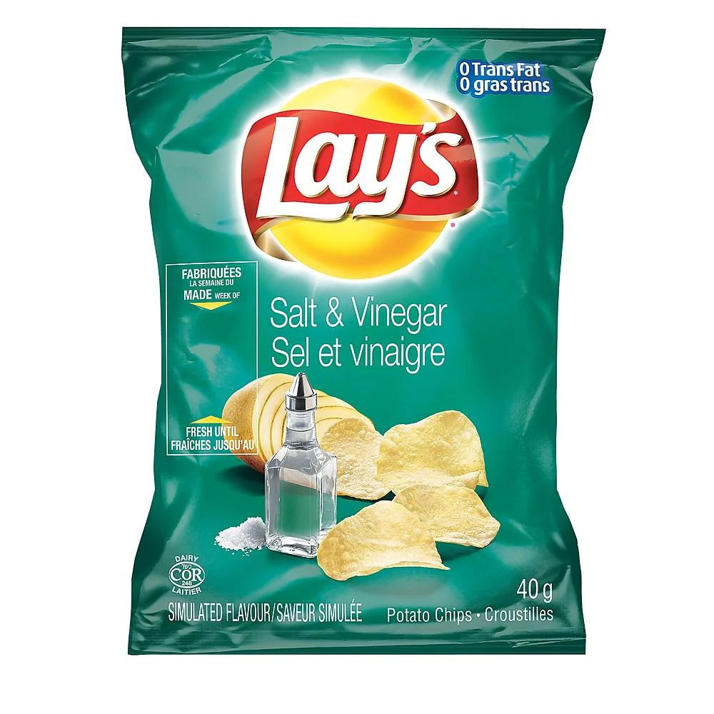 Lays - Salt & Vinegar (40 x 40g)