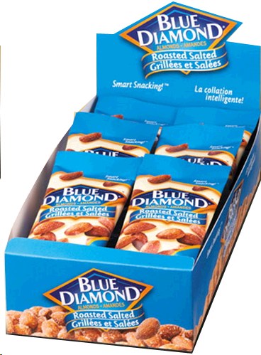 Blue Diamonds Roasted Salted Almonds (18 x 23g)
