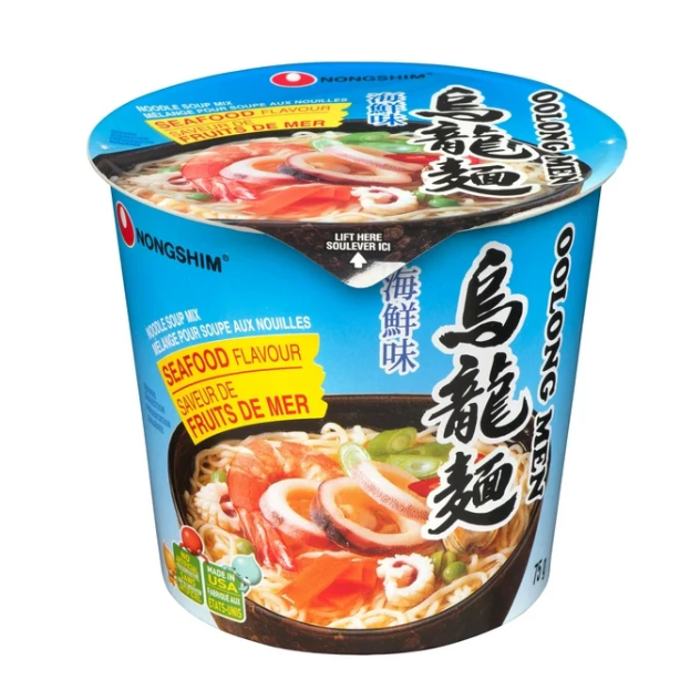 Nongshim Oolongmen Seafood Cup Noodle Soup (5 x 75 g)
