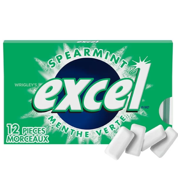 Excel Sugar-free Spearmint Gum (12 x 12 pcs)
