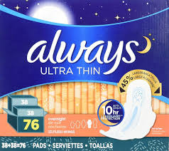 Always Ultra Thin Overnight Pads (2X38)