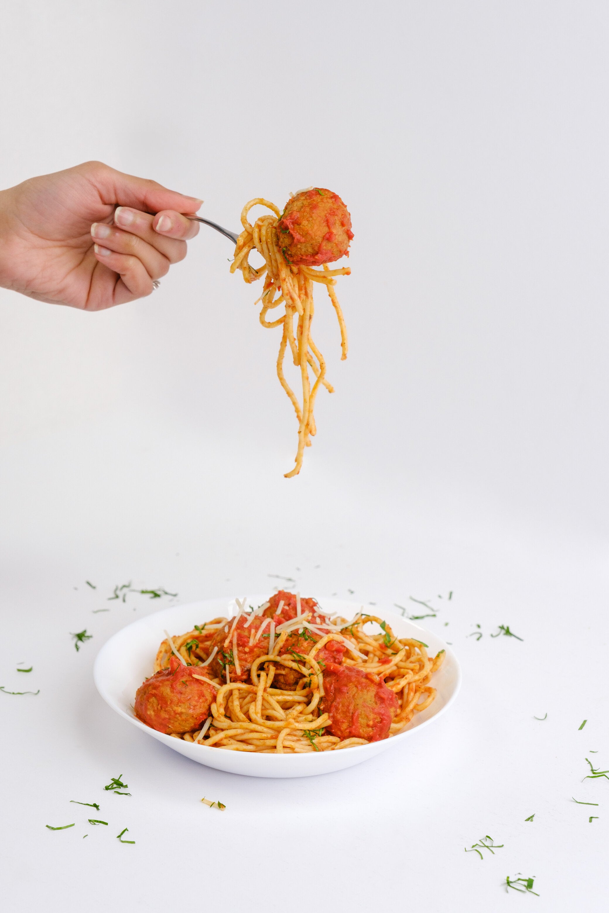 Delicious Spaghetti Meatballs Served 